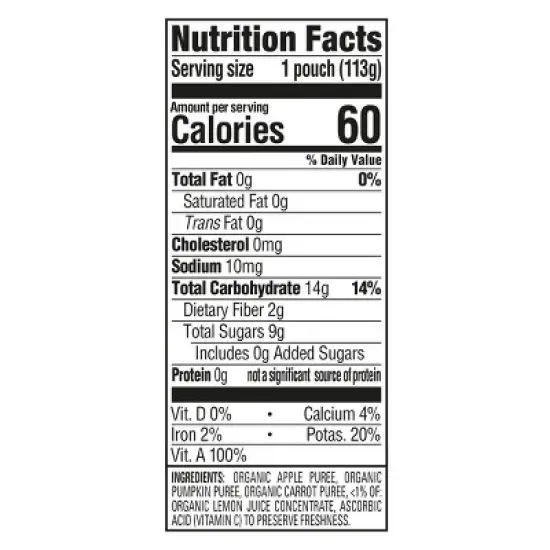 Happy Baby Organics Clearly Crafted Stage 2 Apples, Pumpkin & Carrots - 4oz image {5}