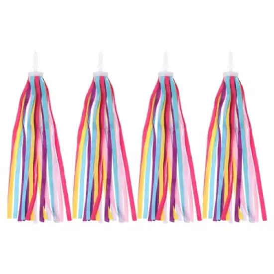 Unique Bargains Handlebar Tassel Ribbon Decorations Scooter Bike Streamers 4 Pcs image {8}