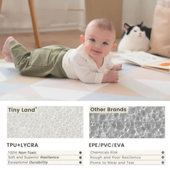 Tiny Land&reg; Double-Sided Baby Playmat Urban Zoo Adventure image {3}