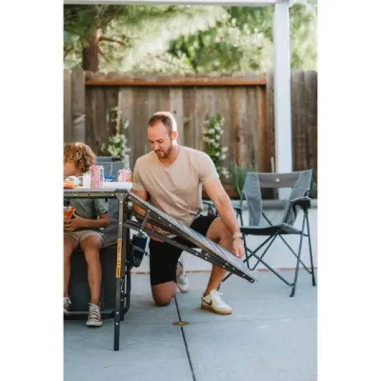 GCI Outdoor Aluminium Rectangle Slim Fold Camping Dining Table - Black Chrome image {8}