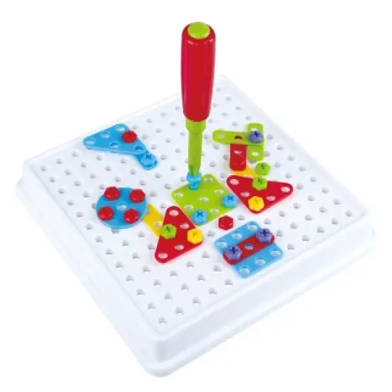 Kidoozie Create & Construct Building Kit, S.T.E.A.M Mosaic Art Activity for Children Ages 3+ image {1}