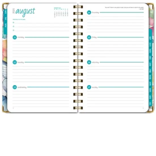 Global Printed Products Hardcover AY 2025-2026 Fashion Planner - 5.5"x8" (Watercolor Butterflies) image {3}