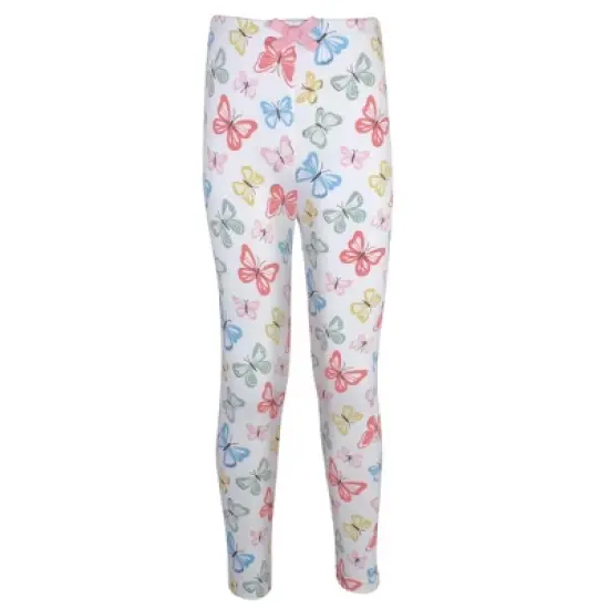 Touched by Nature Baby, Toddler, Big Kids and Youth Girl Organic Cotton Leggings 4pk, Butterflies image {4}