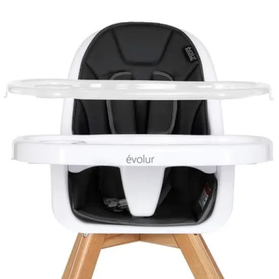 Evolur Zoodle 2 in 1 Baby High Chair, Easy to Clean, Removable Tray, Compact and Portable Convertible High Chair for Babies and Toddlers image {4}