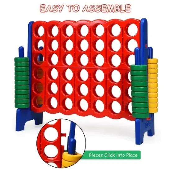 Costway Jumbo 4-to-Score 4 in A Row Giant Game Set Kids Adults Family Fun image {7}