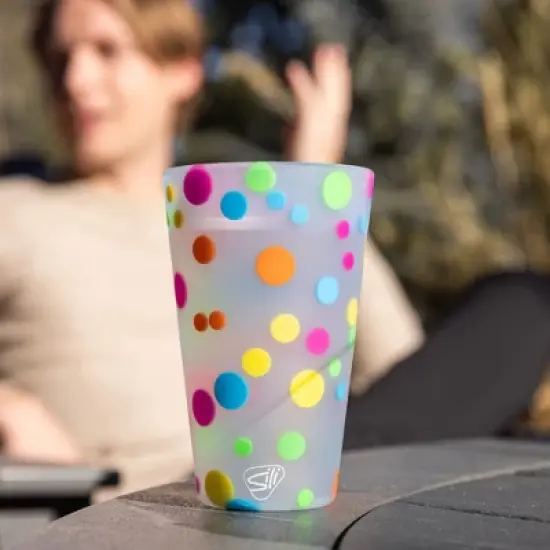 Silipint: Silicone Pint Glasses: 4 pk - Polka Dots image {3}