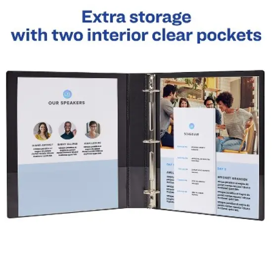 Avery 1" Durable View Binder, Slant Ring, 2 Blue Binders (17014) image {4}