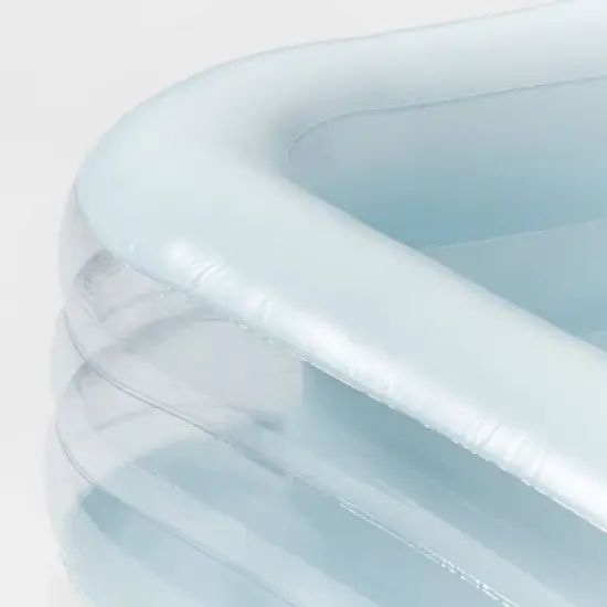 6' x 22" Deluxe Rectangular Family Pool Blue - Sun Squad&trade;: Inflatable PVC Kit image {1}