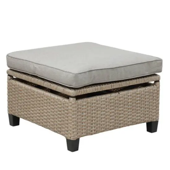 4pc Outdoor Adjustable Wicker Sectional Set with Canopy & Table - GODEER image {12}