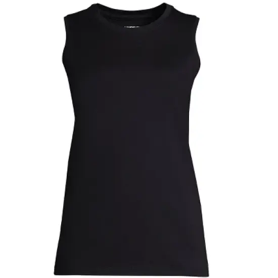 Lands' End Women's Supima Cotton Crew Neck Tank Top image {4}