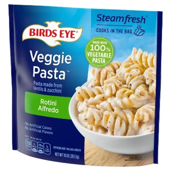 Birds Eye Frozen Spinach Lentil Veggie Pasta Rotini Alfredo - 10oz image {1}