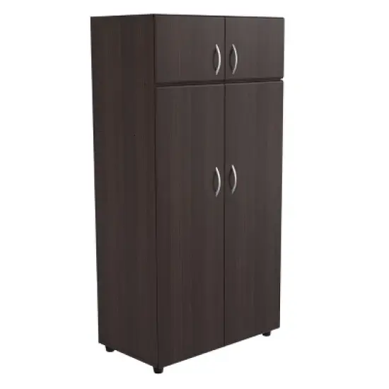 4 Door Wardrobe/Armoire Espresso - Inval image {5}
