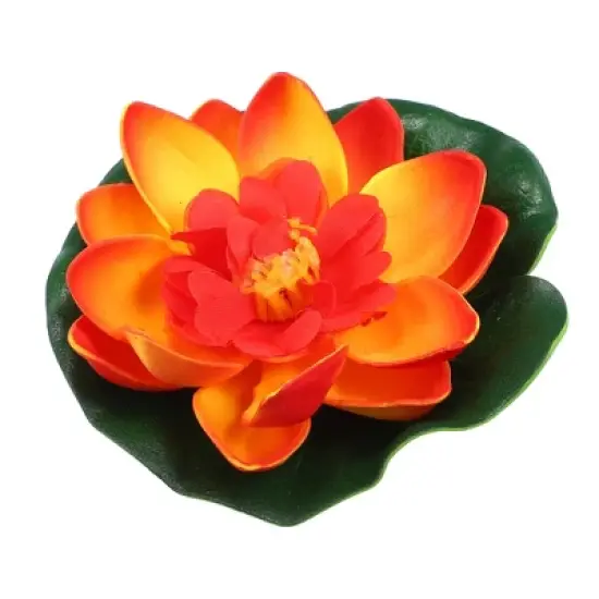 Unique Bargains Artificial Lotus Flower for Garden Ponds Pool Decoration 1 Pcs image {6}