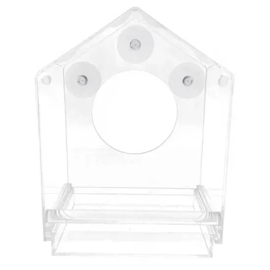 OnDisplay Window Mounted Clear Acrylic Bird House image {3}