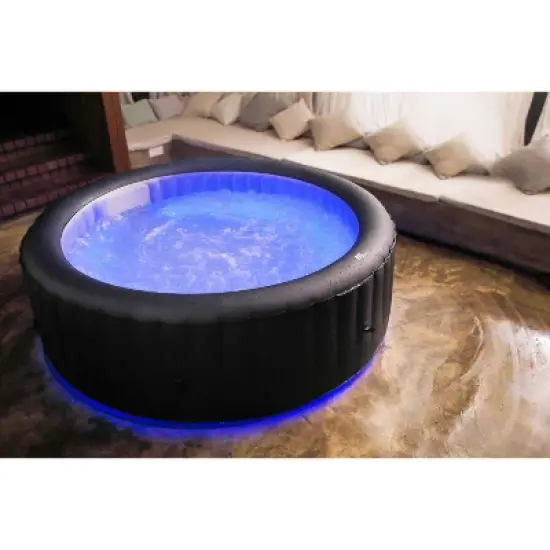 MSpa Aurora Round Bubble Spa with Thermal Cover 245 Gal 138 Electric 110 Volt AC Inflatable Hot Tub image {4}