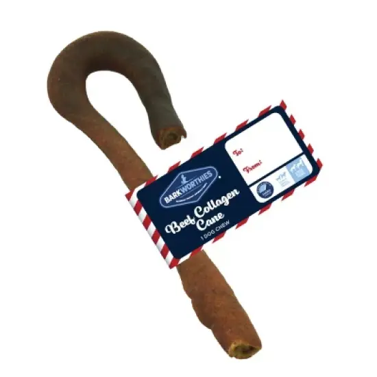 Barkworthies 7-9" Collagen Cane Dog Chew 3-Pack image {3}