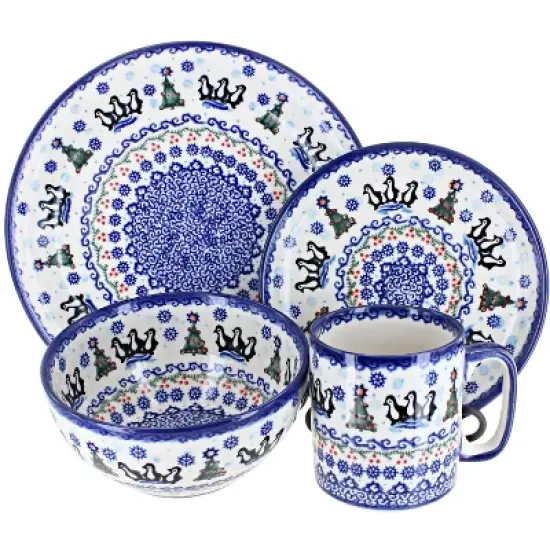 Blue Rose Polish Pottery Vena Dinnerware (16 PC) image {3}