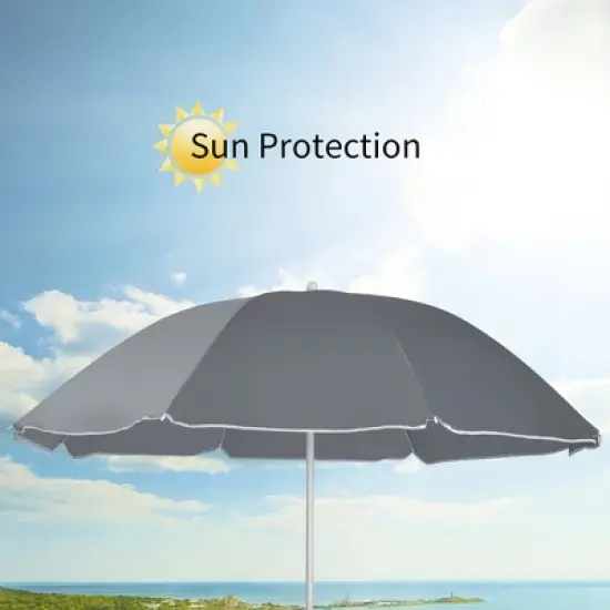 Portable Folding Picnic Double Chair W/Umbrella Table Cooler Beach Camping Turquoise\Black\Red\Gray image {5}