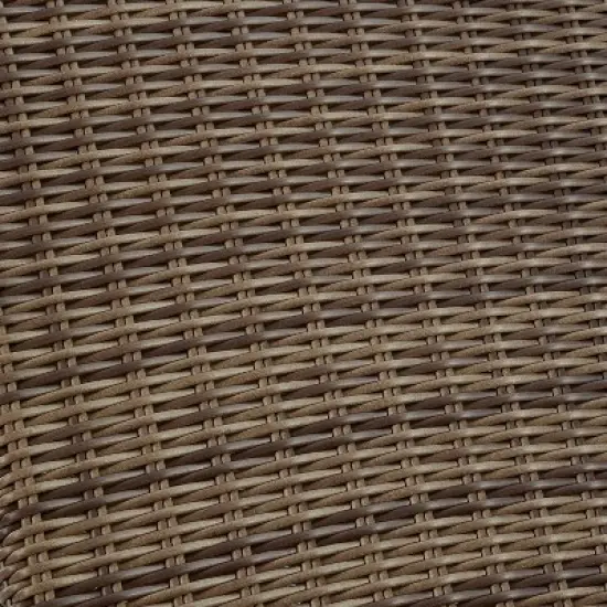 Bradenton Outdoor Wicker Storage Bin - Weathered Brown - Crosley: UV-Resistant Patio Deck Box, 25 Volume Capacity image {4}