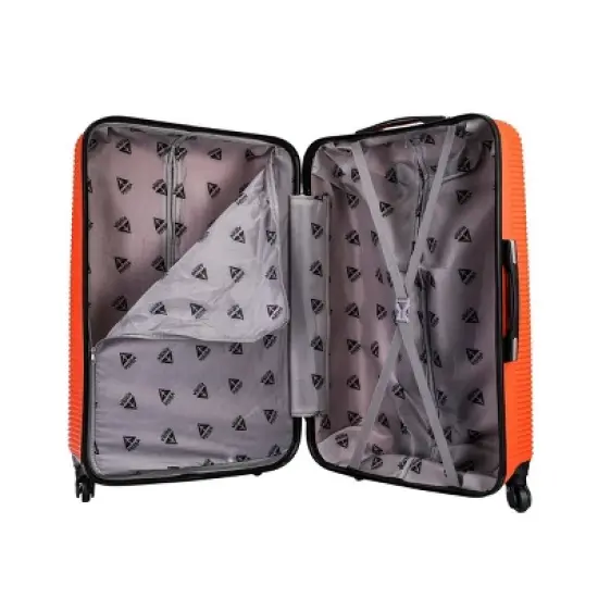 InUSA Royal Lightweight Hardside Medium Checked Spinner Suitcase - Orange image {2}