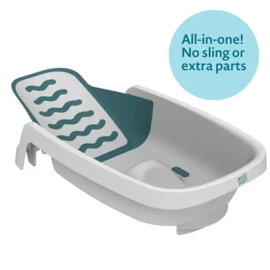 The First Years Sure Comfort 4-in-1 Reclining Newborn to Toddler Baby Bathtub - White image {3}