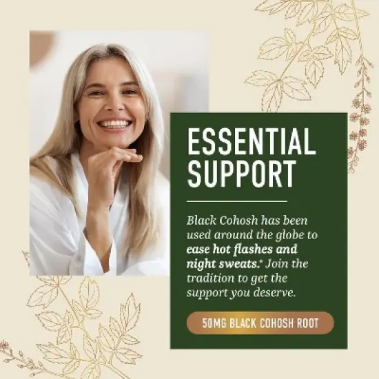 Black Cohosh Root Gummies for Women, Menopause Relief Supplement, Hormone Balance Support, Hot Flashes & Night Sweats, Sweet Peach, SMNutrition, 60ct image {5}