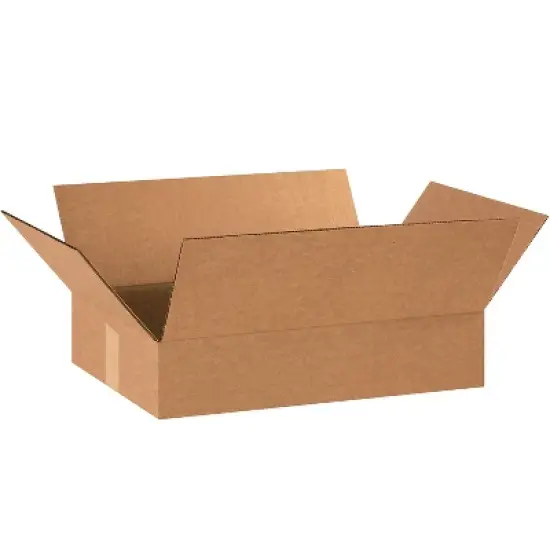 Box Partners Flat Corrugated Boxes 18" x 12" x 3" Kraft 25/Bundle 18123 image {4}
