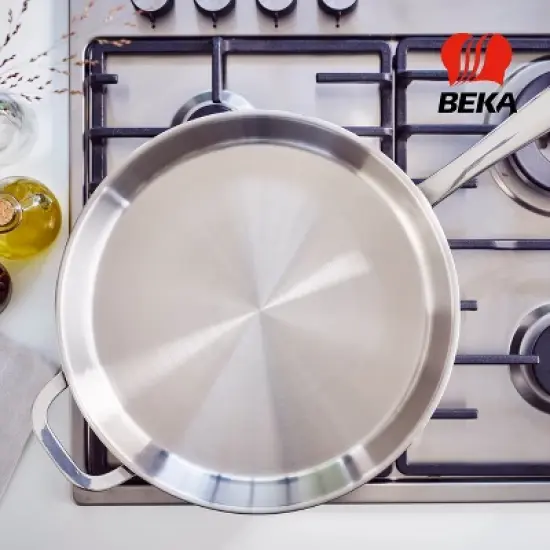Beka Maestro Frying Pan Skillet - Stainless Steel Pan for Stainless Steel Cookware Set 5-Ply Construction, Oven Safe, Non Toxic Cookware image {8}