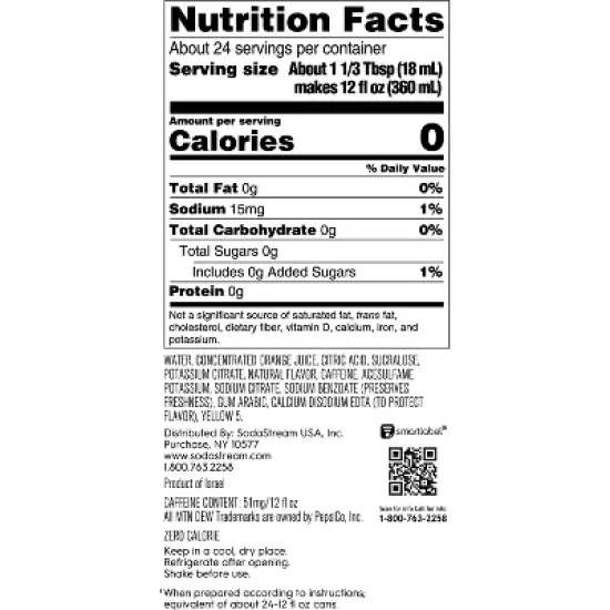 SodaStream Diet Mountain Dew Drink Mix -  14.9 fl oz: Citrus Liquid Concentrate, Kosher, Soda Streamer Flavor image {8}