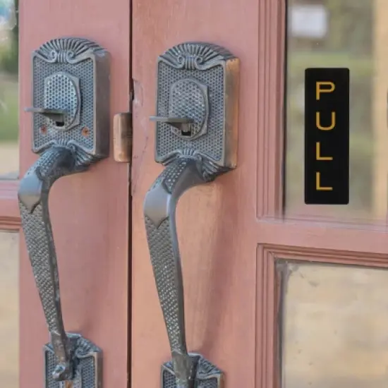 Unique Bargains Acrylic Self-Adhesive Decor Home Business Push Pull Door Sign 3 Pairs image {3}