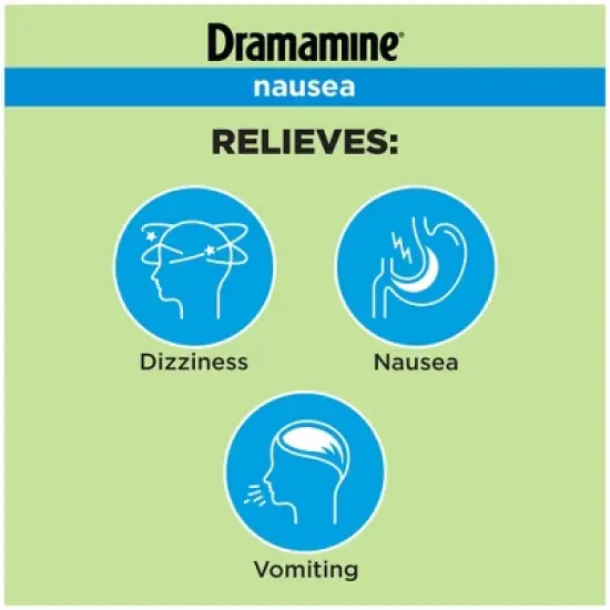 Dramamine-N Long Lasting Nausea Relief Tablets for Nausea, Dizziness & Vomiting - 10ct image {2}