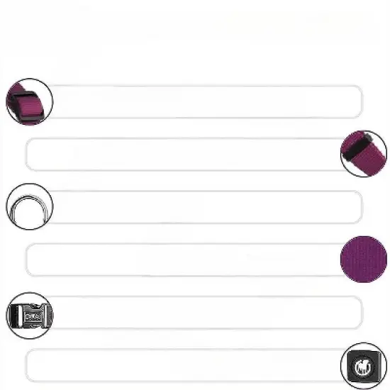 DDOXX Adjustable Nylon Step-in Dog Harness, Small, Purple image {2}