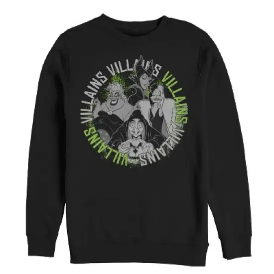 Men's Disney Princesses Wicked Witch Circle Sweatshirt image {2}
