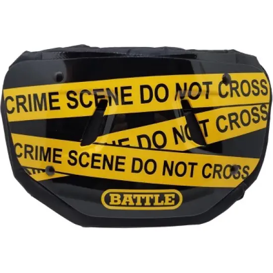 Battle Sports Crime Scene Adult Chrome Football Back Plate image {1}