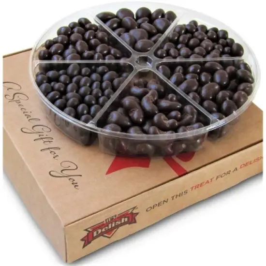 Holiday Chocolate Nuts and Fruit Large Gift Tray 6-Pt by It's Delish - Christmas New Year Events Fathers Mother Day Valentines Anniversary Gift image {3}
