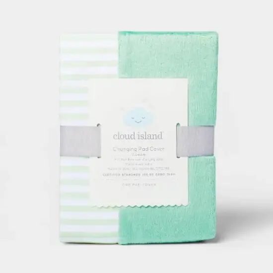 Wipeable Changing Pad Cover Stripe - Cloud Island&trade; Green image {2}