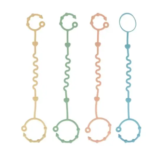 Nuby Silicone Pacifier & Bottle Bungee Set - 4pc image {6}