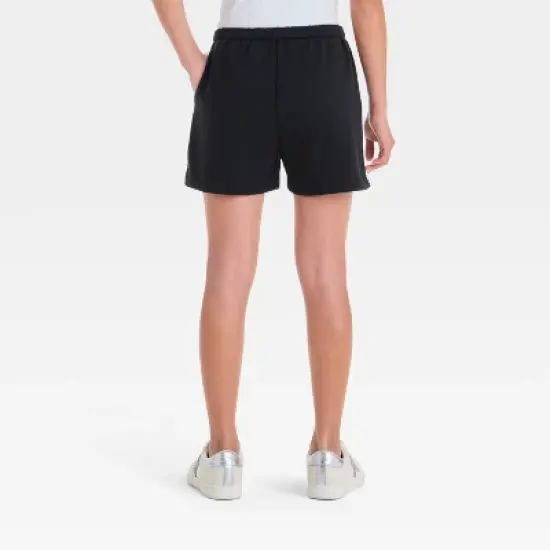 Girls' Drawstring Waist Fleece Shorts - art class&trade; image {1}