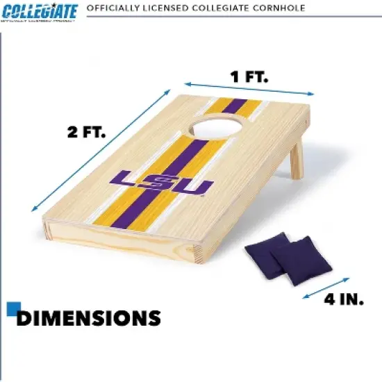 NCAA LSU Tigers 1'x2' Wood Cornhole Set image {4}