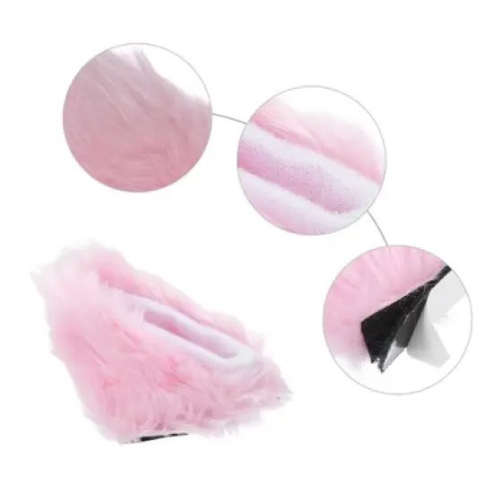Unique Bargains Universal Bicycle Motorcycle Helmet Decoration Accessory White Pink 1 Pair image {3}