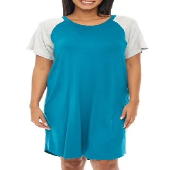 Maternity Nursing Top T-shirt Dress Soft Knit Sleep Shirt w/ Zipper Breastfeeding Sleepwear image {11}