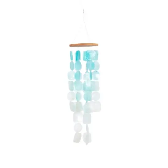 Coastal Capiz Shell Abstract Windchime Blue - Olivia & May image {5}