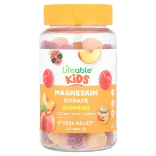 Lifeable Kids Magnesium Citrate Gummies, Fruit, 60 Gummies image {4}