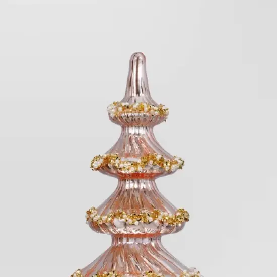 10.25" Christmas Glass Tree Pink - Wondershop&trade; image {2}