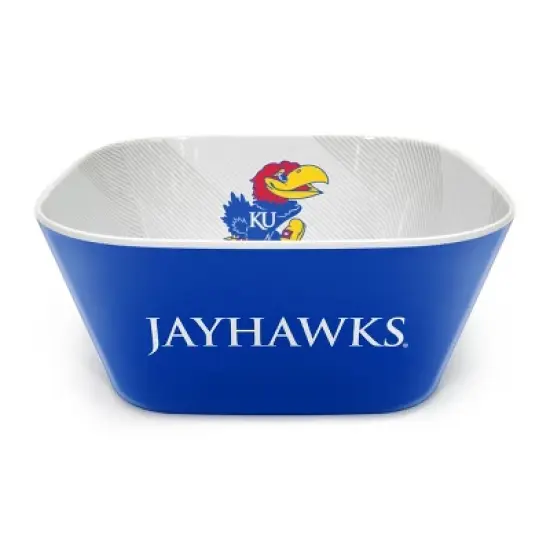NCAA Kansas Jayhawks Serving Bowl: Melamine Rounded Square, 15 Volume Capacity image {1}