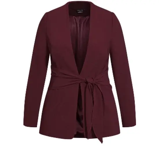 Women's Plus Size Elegance Jacket - oxblood | CITY CHIC image {4}