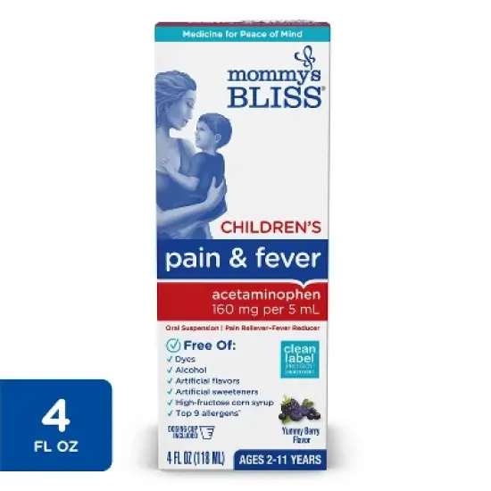 Mommy's Bliss Children's Pain & Fever Acetaminophen - 4 fl oz image {13}