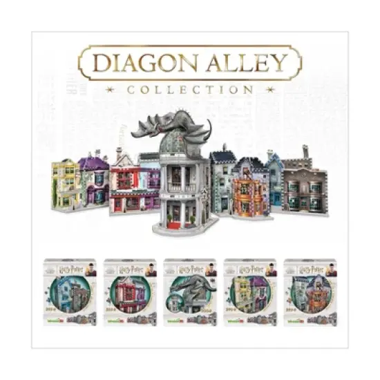 Harry Potter Diagon Alley Collection 4pk 3D Puzzle Set - 1175pc: Wrebbit Foam Educational Toy, Fantasy Theme image {13}