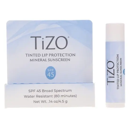 TIZO Tinted Lip Protection Mineral Sunscreen SPF 45 0.14 oz image {6}