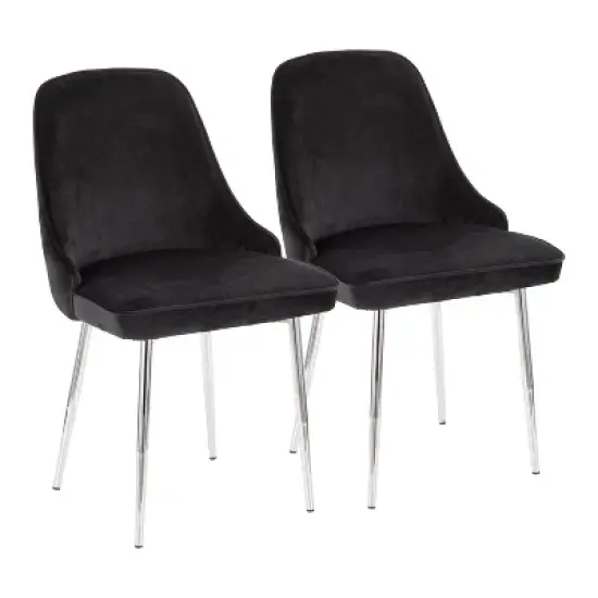 Set of 2 Marcel Dining Chairs Chrome - LumiSource image {10}